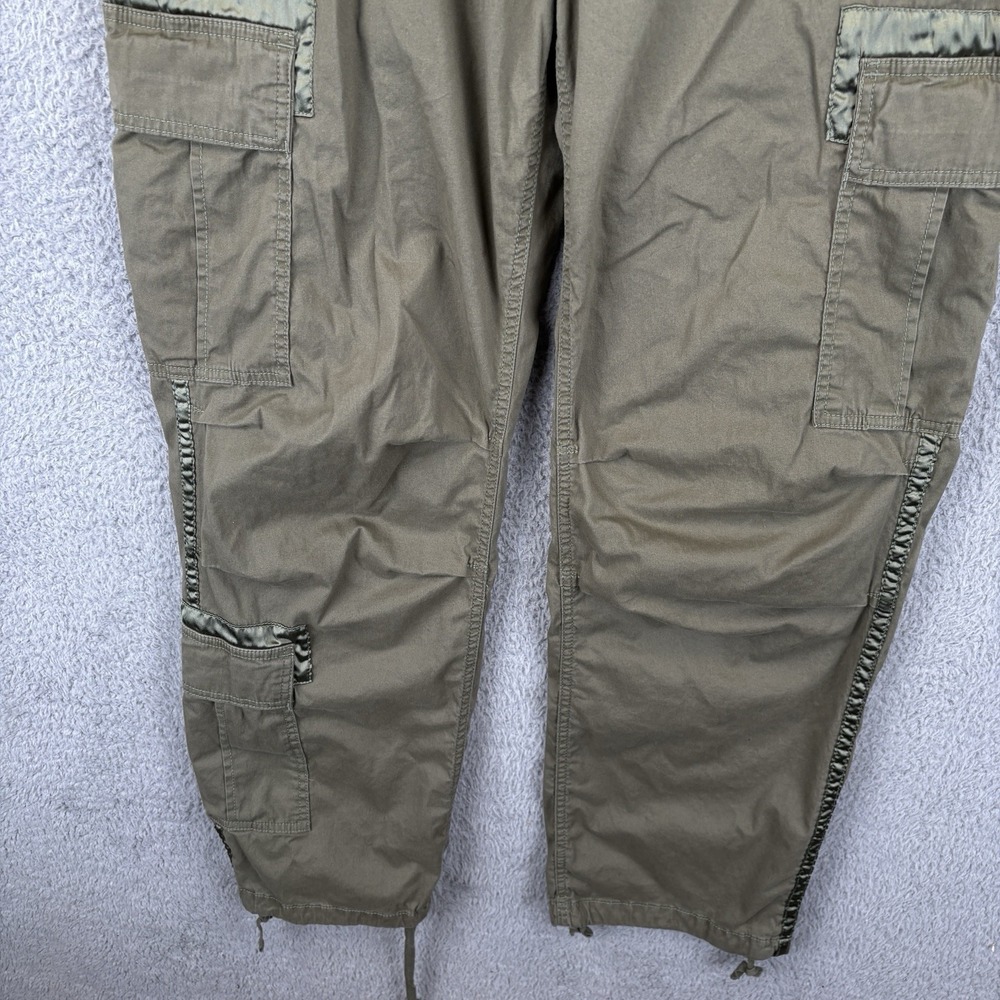 Vtg Abercrombie & Fitch Baggy Cargo Pants Women's 12 (34x32) Paratrooper 90s Y2K - Picture 3 of 10
